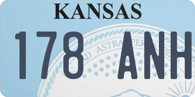 KS license plate 178ANH
