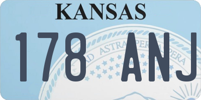 KS license plate 178ANJ