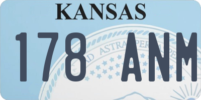 KS license plate 178ANM
