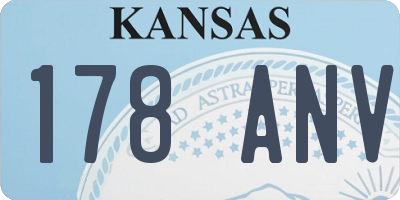 KS license plate 178ANV