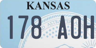 KS license plate 178AOH