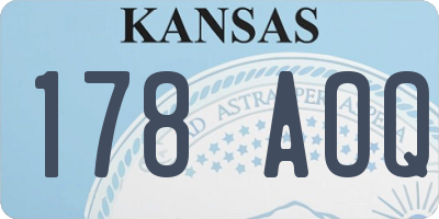 KS license plate 178AOQ