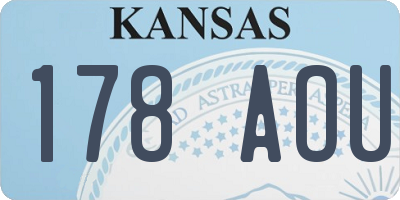 KS license plate 178AOU