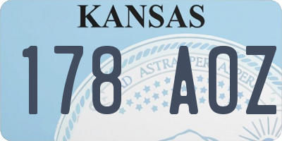 KS license plate 178AOZ