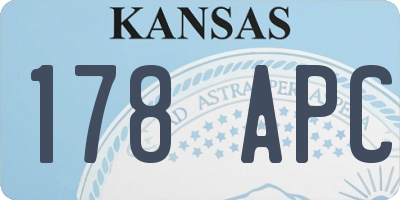 KS license plate 178APC
