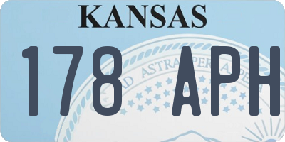 KS license plate 178APH