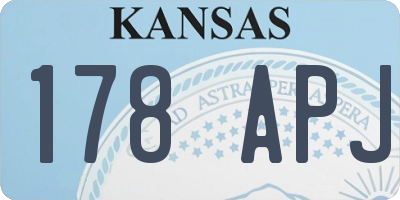 KS license plate 178APJ