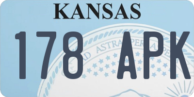 KS license plate 178APK