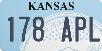 KS license plate 178APL