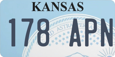 KS license plate 178APN