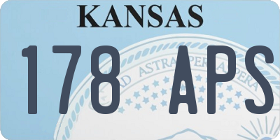 KS license plate 178APS