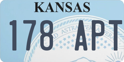KS license plate 178APT