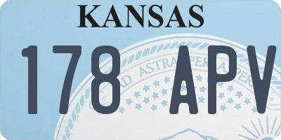 KS license plate 178APV