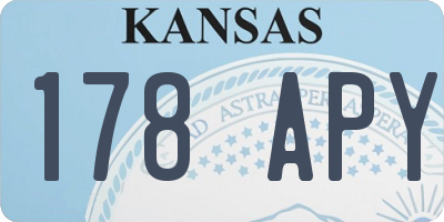 KS license plate 178APY