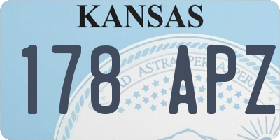 KS license plate 178APZ