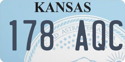 KS license plate 178AQC