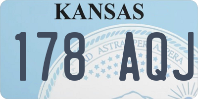 KS license plate 178AQJ