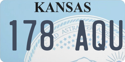 KS license plate 178AQU
