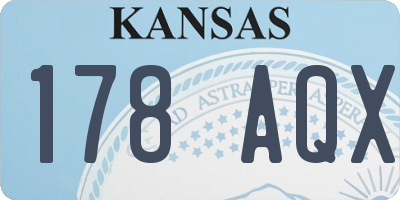 KS license plate 178AQX
