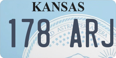 KS license plate 178ARJ