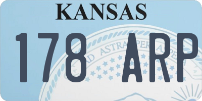 KS license plate 178ARP