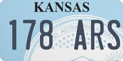 KS license plate 178ARS