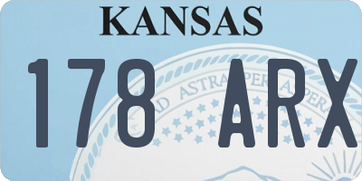 KS license plate 178ARX