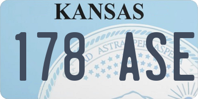 KS license plate 178ASE