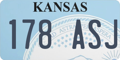 KS license plate 178ASJ