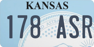 KS license plate 178ASR