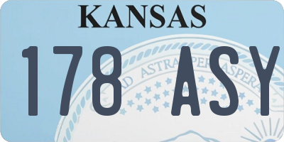 KS license plate 178ASY