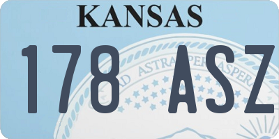 KS license plate 178ASZ