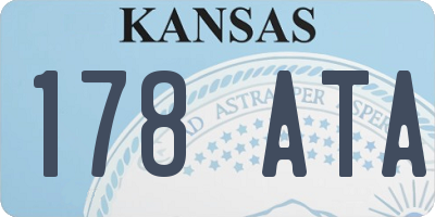 KS license plate 178ATA