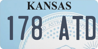 KS license plate 178ATD