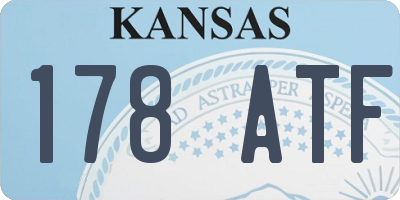 KS license plate 178ATF