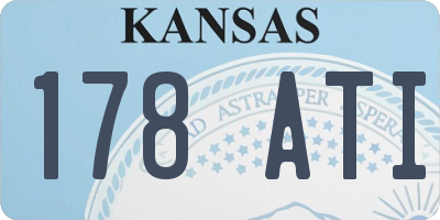 KS license plate 178ATI