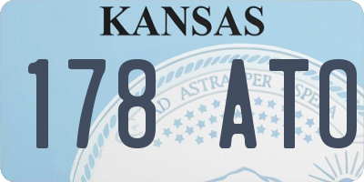 KS license plate 178ATO