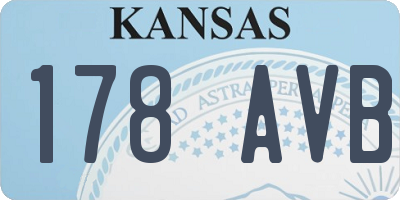 KS license plate 178AVB