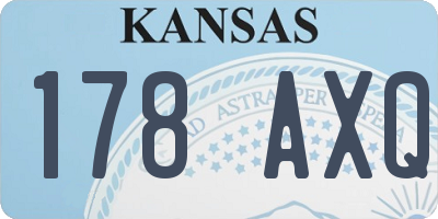 KS license plate 178AXQ