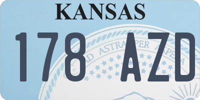 KS license plate 178AZD