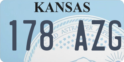 KS license plate 178AZG