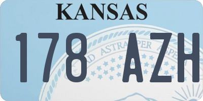 KS license plate 178AZH