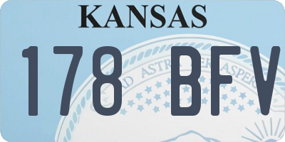 KS license plate 178BFV