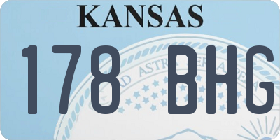 KS license plate 178BHG