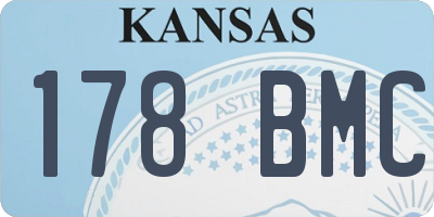KS license plate 178BMC