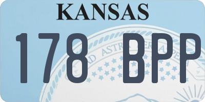 KS license plate 178BPP