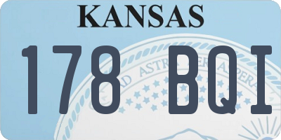 KS license plate 178BQI