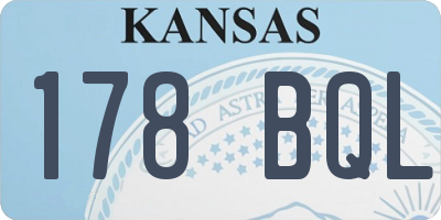 KS license plate 178BQL
