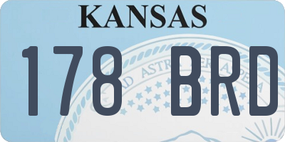 KS license plate 178BRD