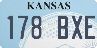 KS license plate 178BXE
